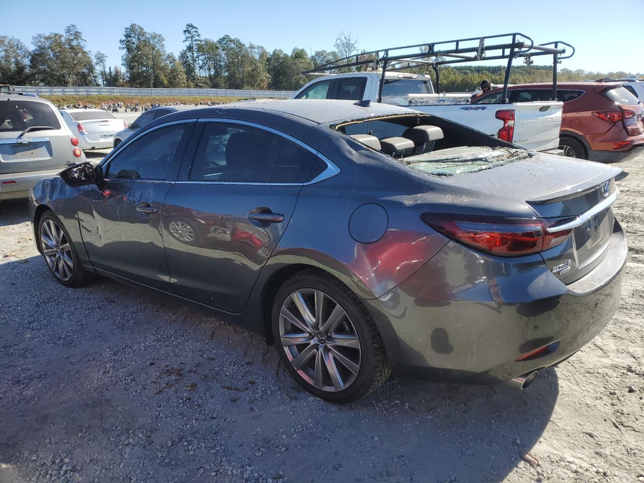 2021 Mazda 6 VIN JM1GL1XY2M1619514 Copart auction photo, top/roof damage thumbnail 2