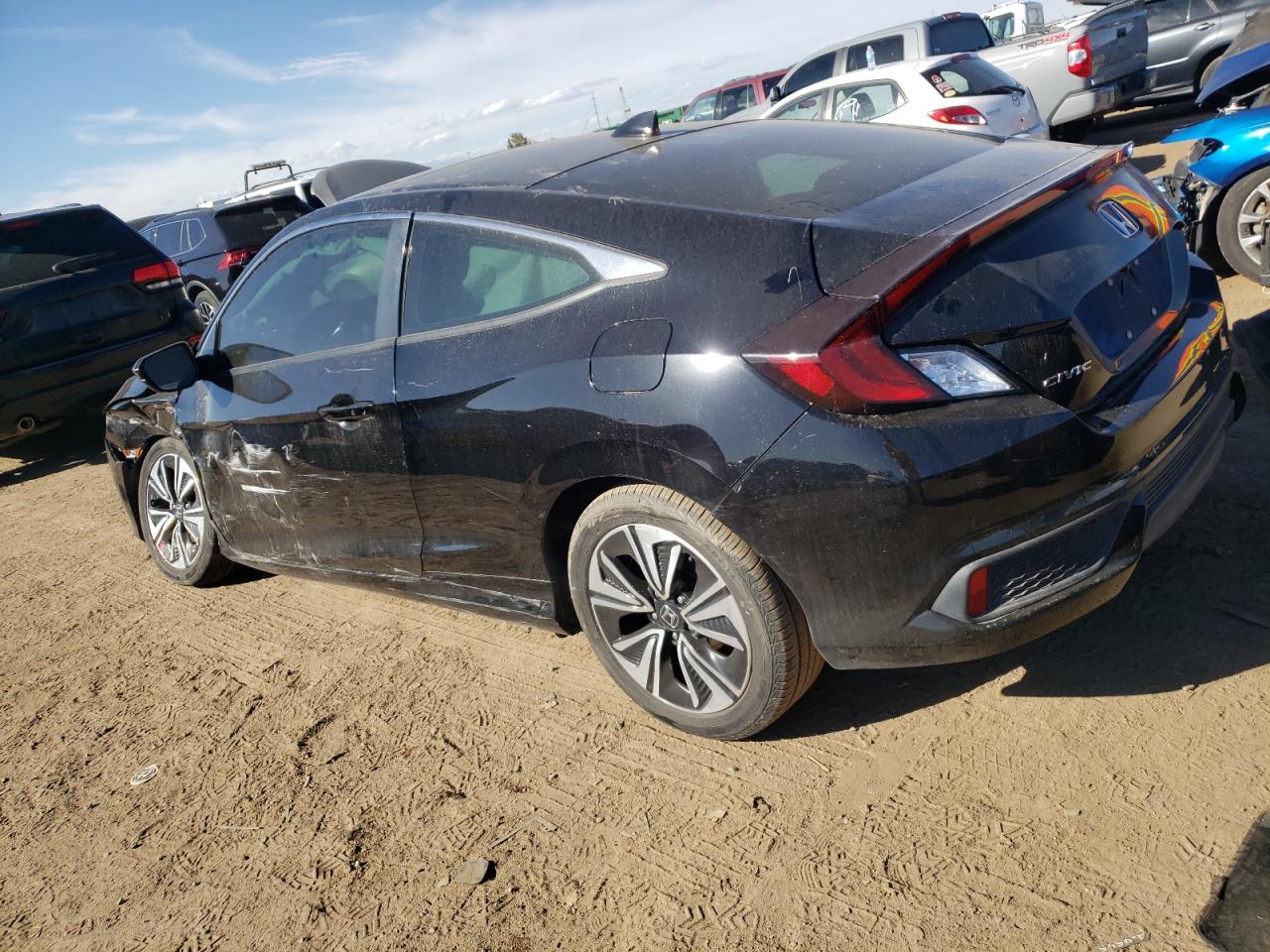 2016 Honda Civic VIN 2HGFC3B30GH353680 Copart auction photo, side / front end damage thumbnail 2
