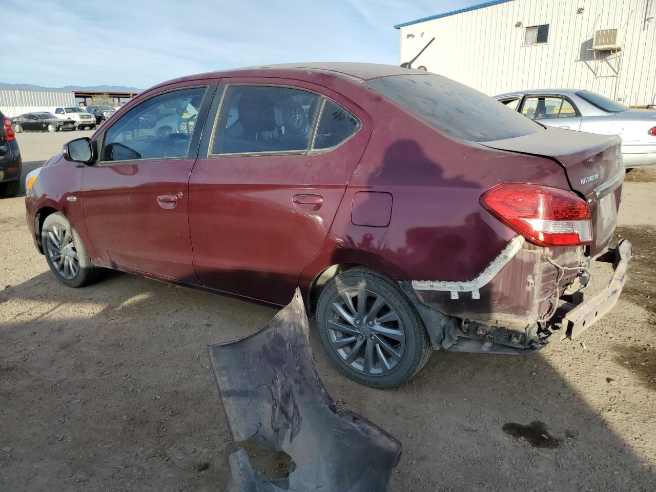 2017 Mitsubishi Mirage VIN ML32F4FJ3HH000864 Copart auction photo, rear end / frame damage damage thumbnail 2