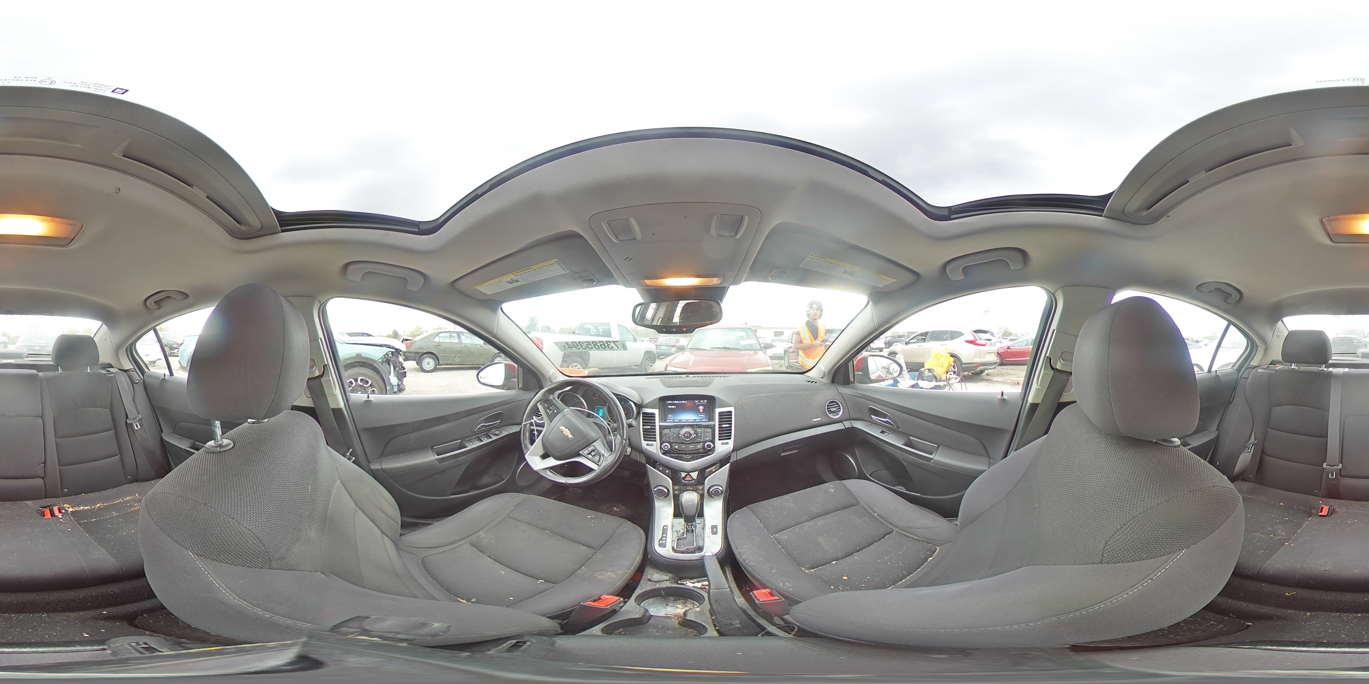 2014 Chevrolet Cruze VIN 1G1PC5SB6E7440412 Copart auction photo, side / front end damage thumbnail 13