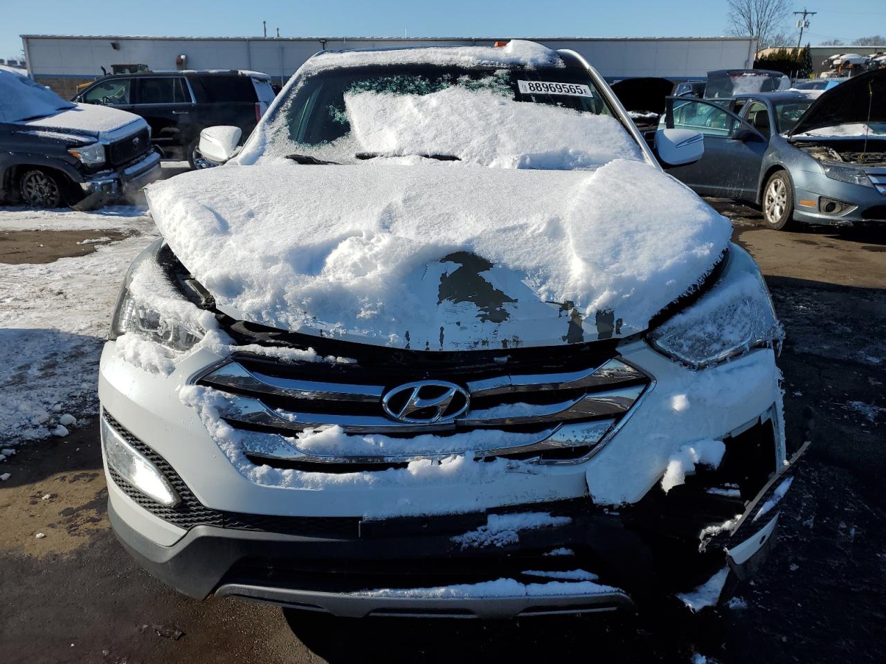 2013 Hyundai Santa Fe VIN 5XYZWDLA6DG024806 Copart auction photo, front end damage thumbnail 5