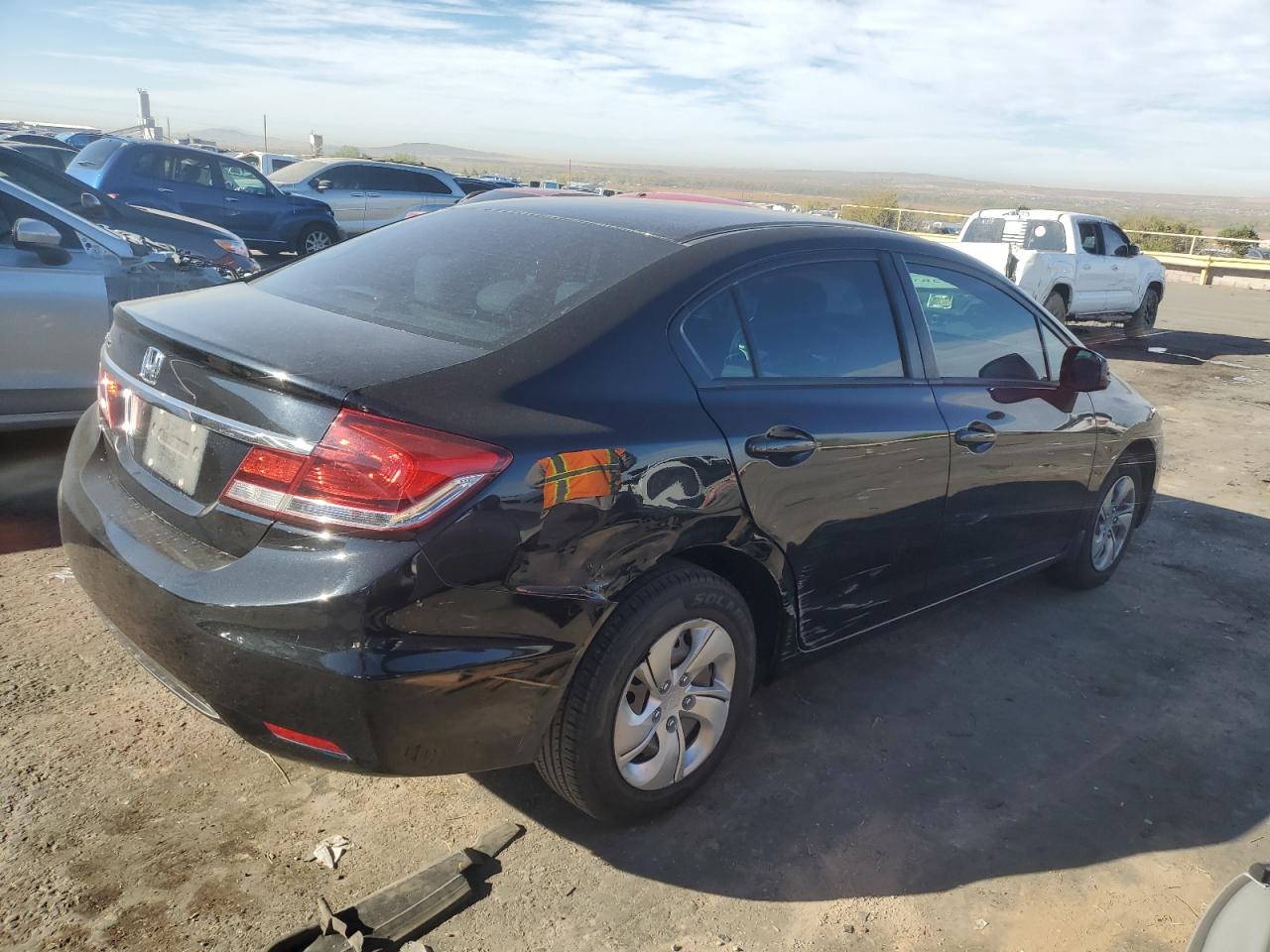2013 Honda Civic VIN 19XFB2F51DE067853 Copart auction photo, side damage thumbnail 3