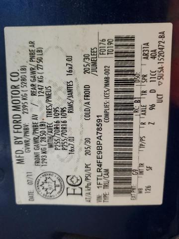 2011 Ford Ranger VIN 1FTLR4FE9BPA78591 Copart auction photo, side / undercarriage damage thumbnail 12