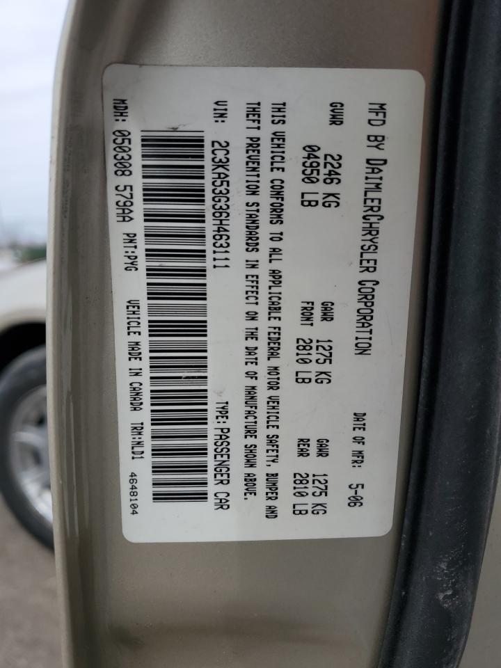 2006 Chrysler 300 VIN 2C3KA53G36H463111 Copart auction photo, front end / rear end damage thumbnail 14