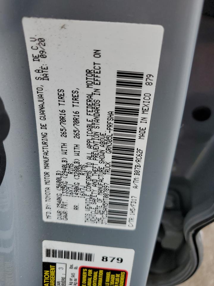 2021 Toyota Tacoma VIN 3TYCZ5AN5MT007897 Copart auction photo, front end / undercarriage damage thumbnail 14