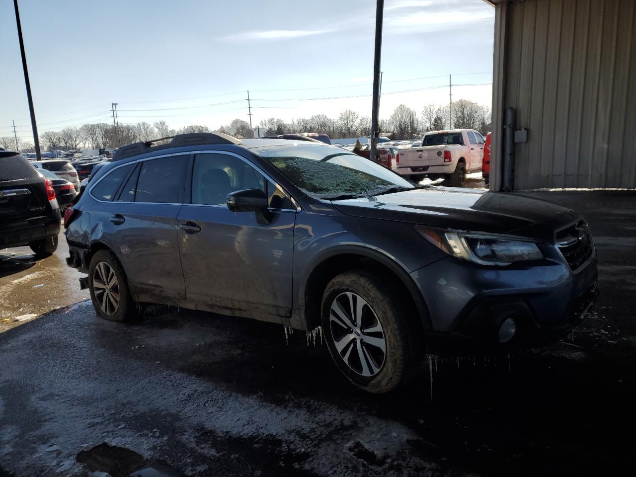 2018 Subaru Outback VIN 4S4BSANC7J3241268 Copart auction photo, rear end / undercarriage damage thumbnail 4