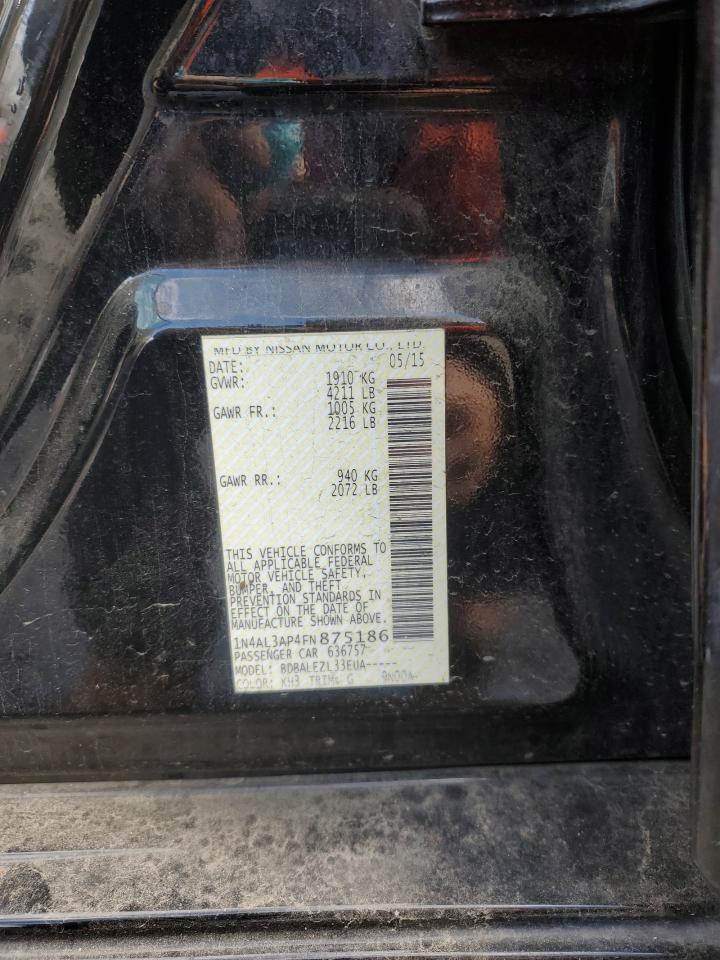 2015 Nissan Altima VIN 1N4AL3AP4FN875186 Copart auction photo, all over damage thumbnail 14