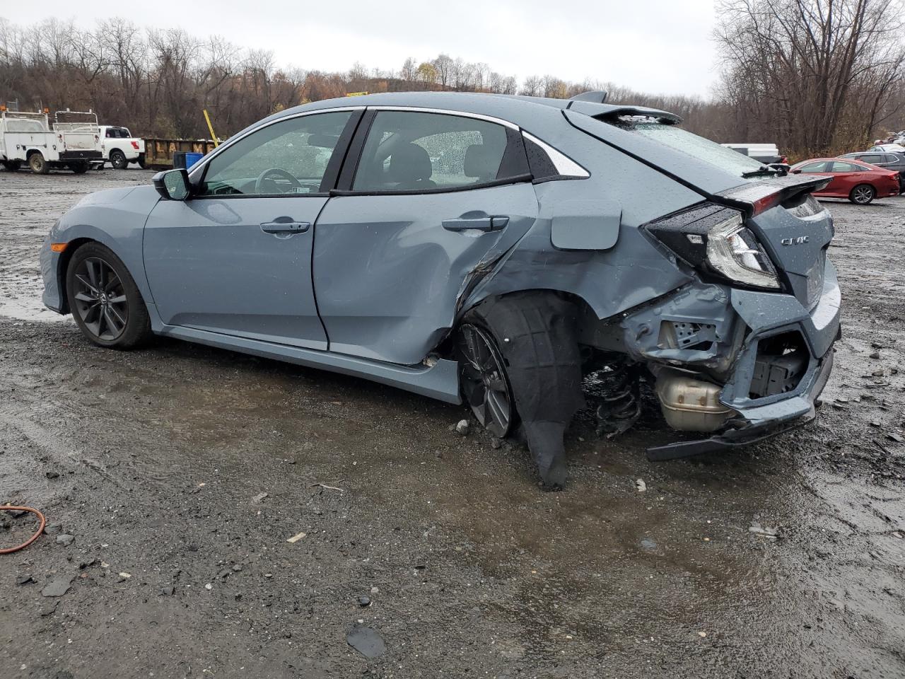 2021 Honda Civic VIN SHHFK7H61MU409779 Copart auction photo, rear end / side damage thumbnail 2