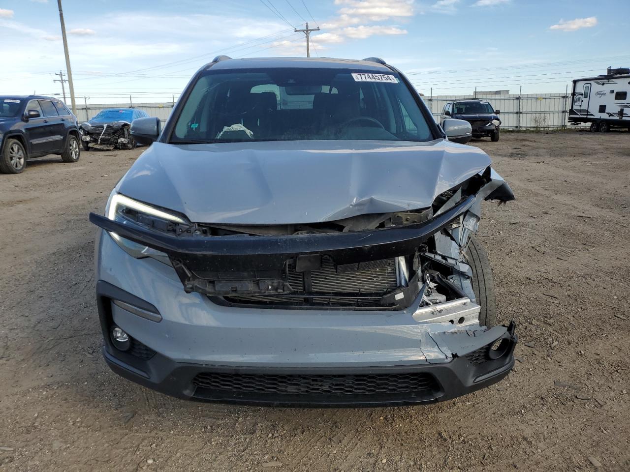 2022 Honda Pilot VIN 5FNYF6H27NB026775 Copart auction photo, front end damage thumbnail 5