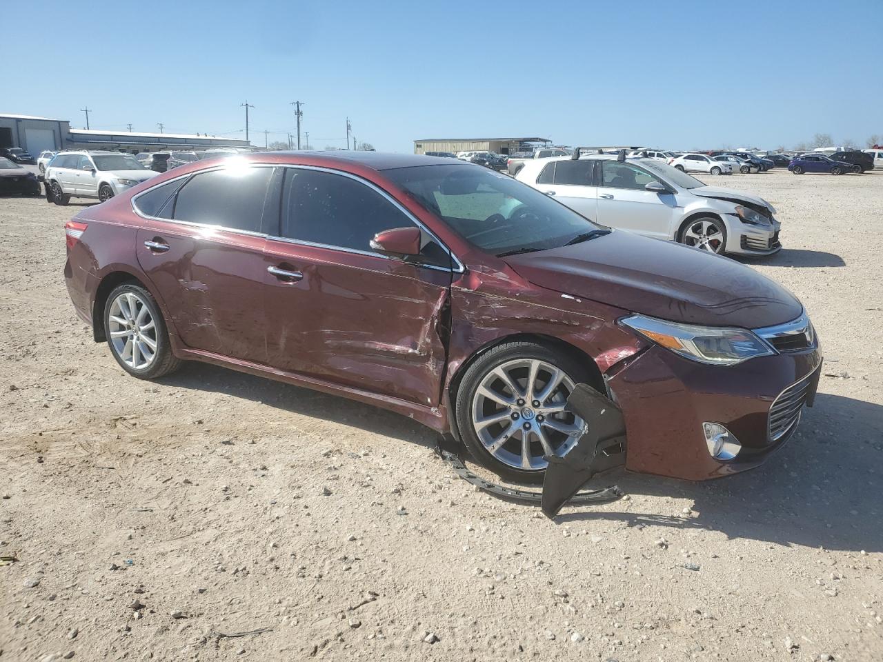 2014 Toyota Avalon VIN 4T1BK1EB2EU079203 Copart auction photo, front end / side damage thumbnail 4