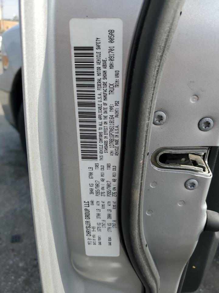 2010 Dodge RAM VIN 1D7RB1GP7AS118164 Copart auction photo, rear end damage thumbnail 12