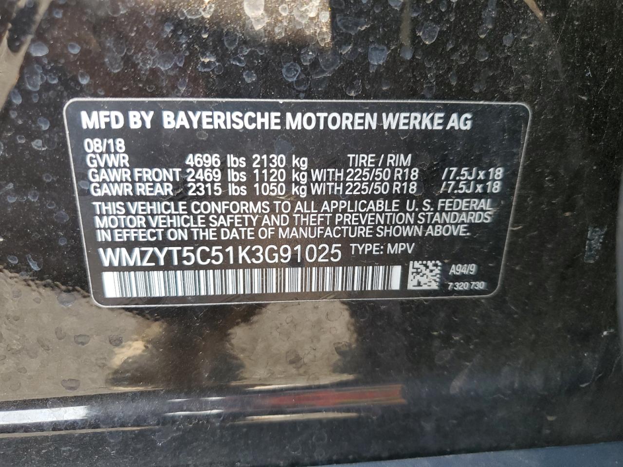 2019 MINI Cooper VIN WMZYT5C51K3G91025 Copart auction photo, water/flood damage thumbnail 12