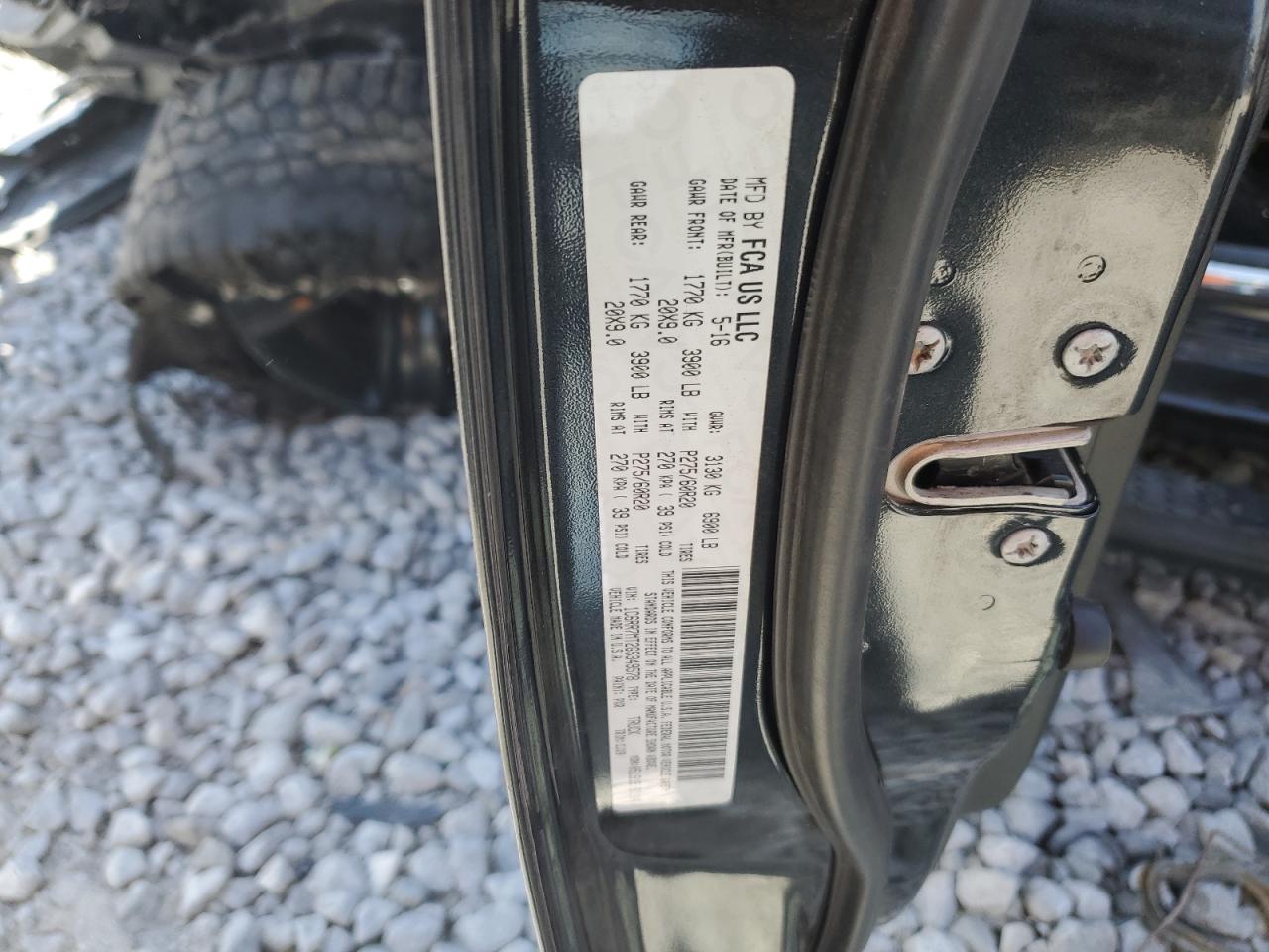 2016 RAM 1500 VIN 1C6RR7MT2GS349578 Copart auction photo, side damage thumbnail 12