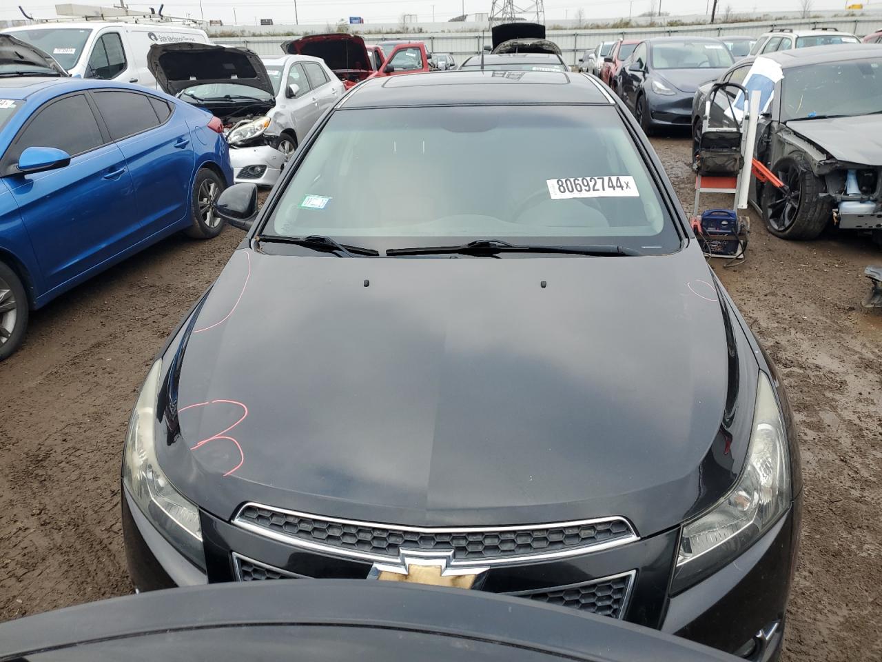 2014 Chevrolet Cruze VIN 1G1PE5SB0E7244346 Copart auction photo, side / minor dent/scratches damage thumbnail 5