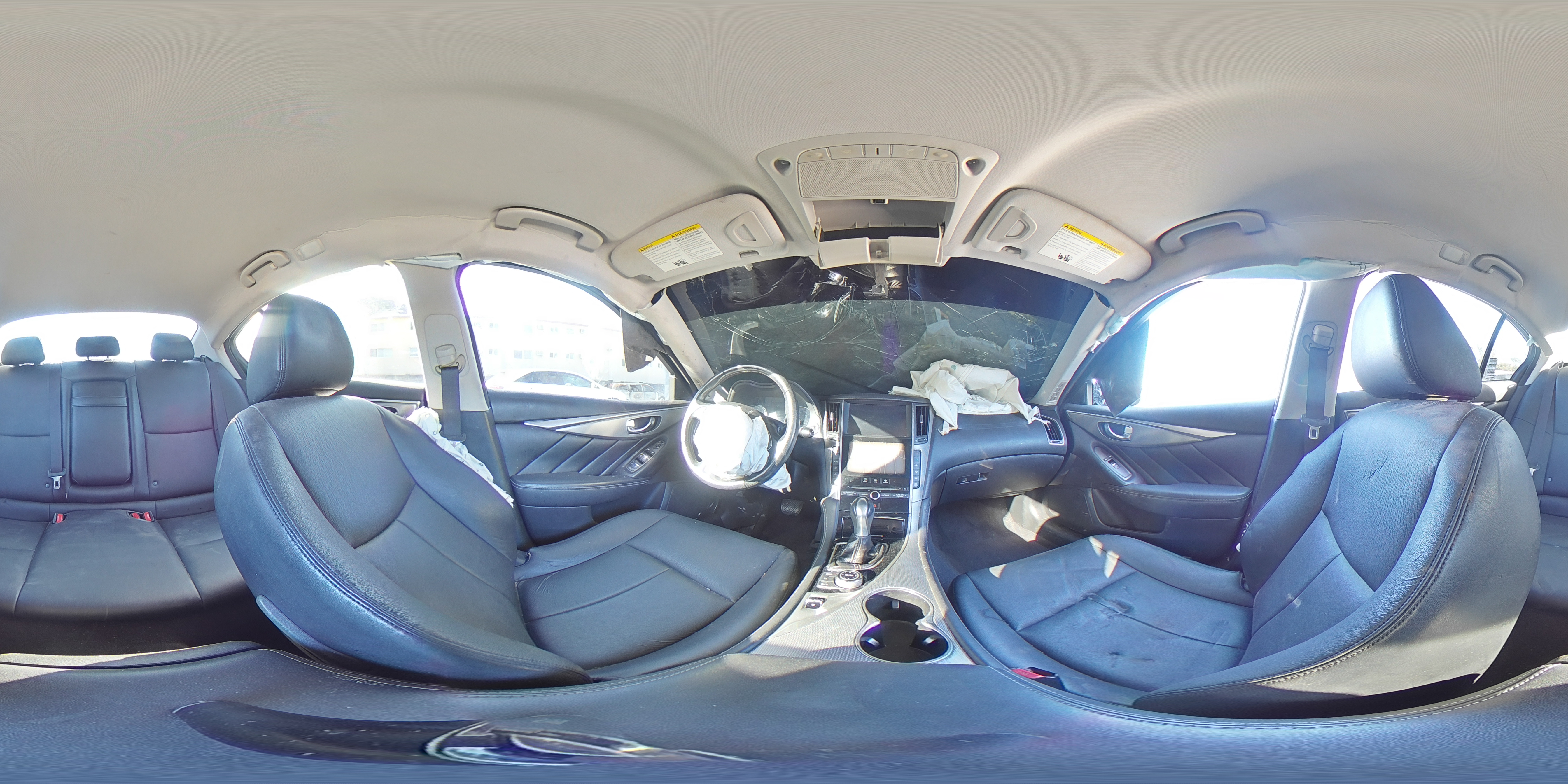 2015 Infiniti Q50 VIN JN1BV7AP7FM335601 Copart auction photo, all over / undercarriage damage thumbnail 12