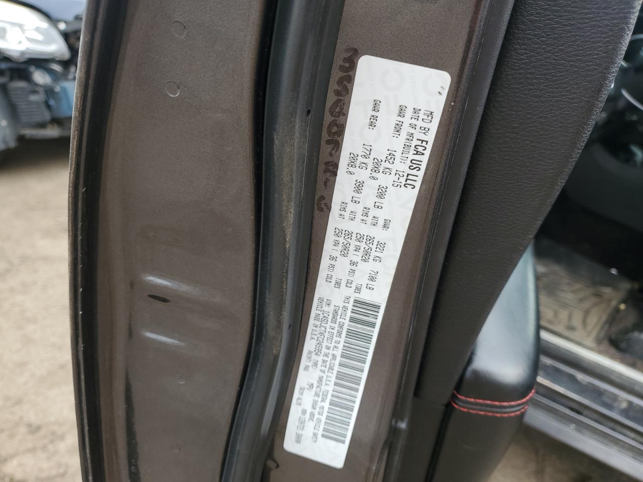 2015 Dodge Durango VIN 1C4SDJCTXFC245954 Copart auction photo, front end damage thumbnail 13