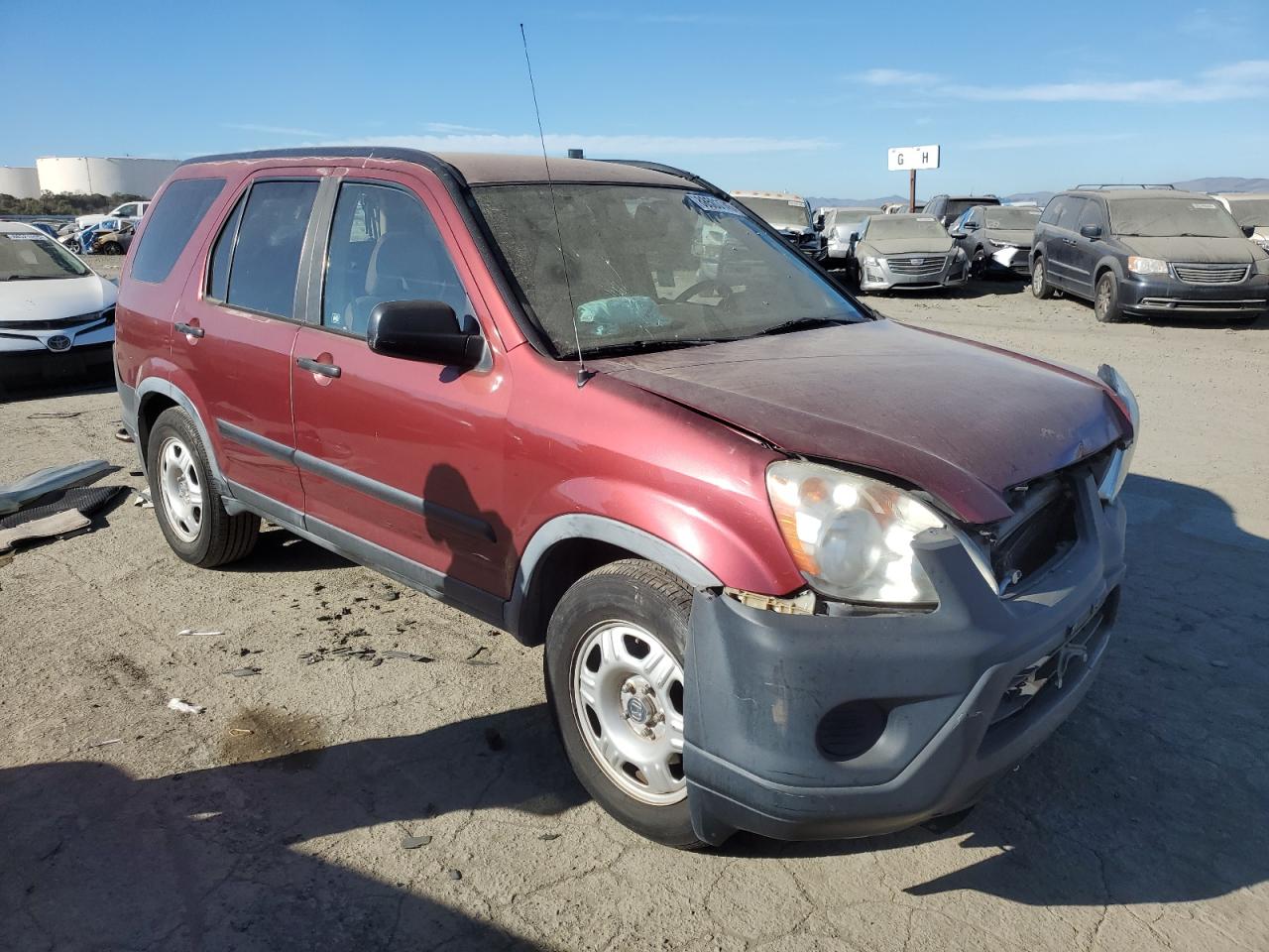 2005 Honda CR-V VIN JHLRD68555C015830 Copart auction photo, front end damage thumbnail 4