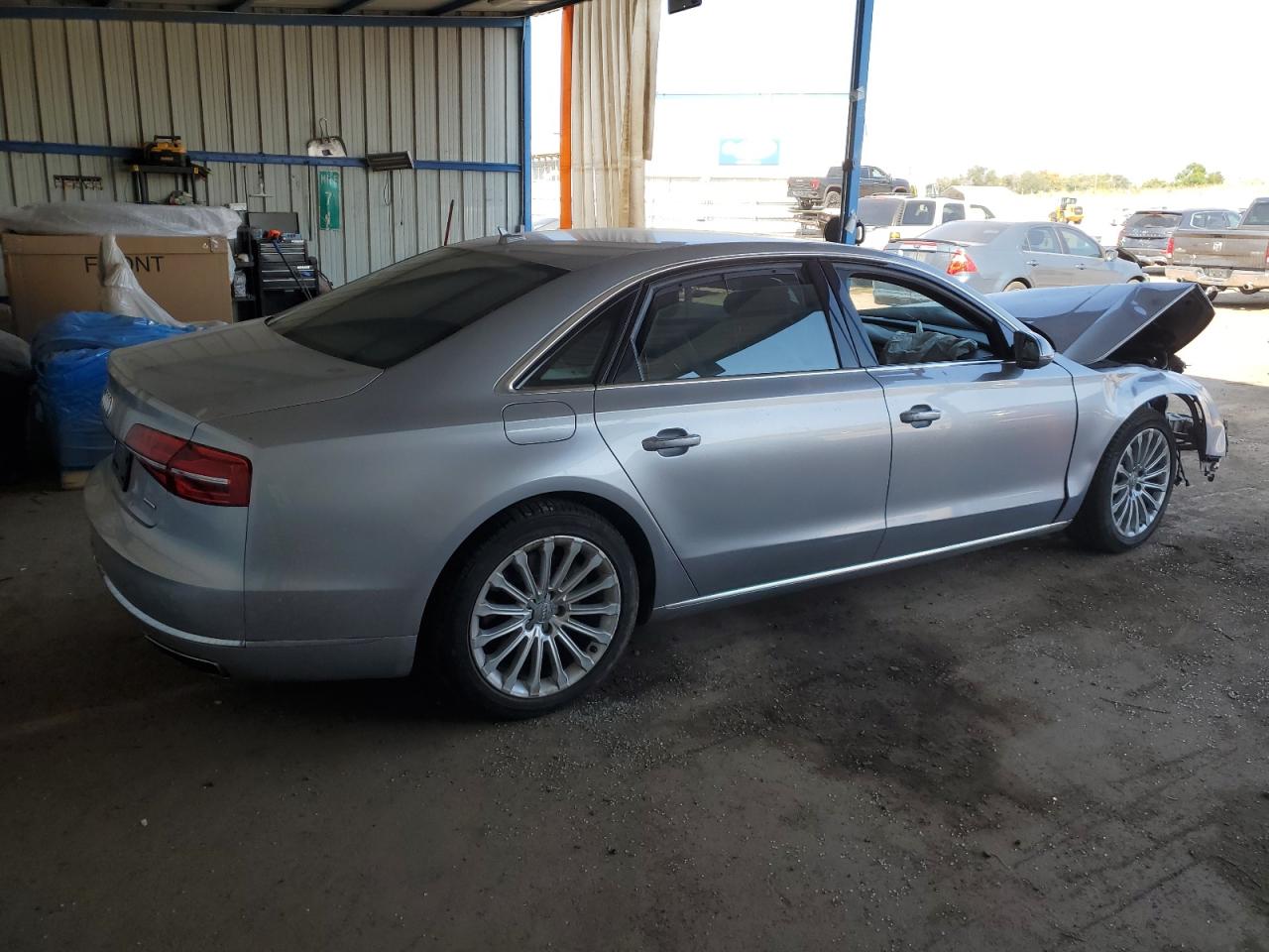2015 Audi A8 VIN WAU3GAFD2FN007226 Copart auction photo, front end / undercarriage damage thumbnail 3