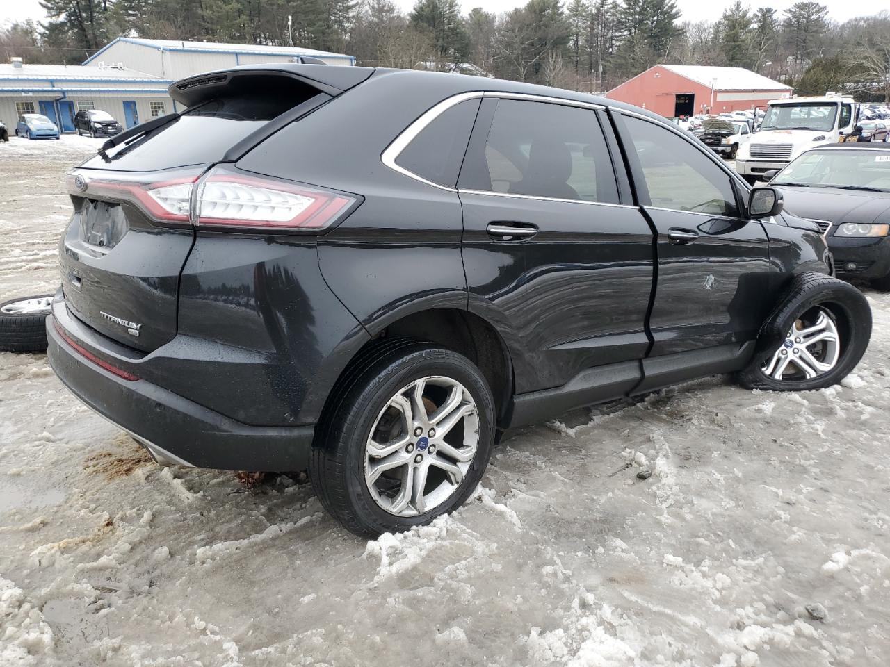2015 Ford Edge VIN 2FMPK4K86FBC01195 Copart auction photo, undercarriage / front end damage thumbnail 3