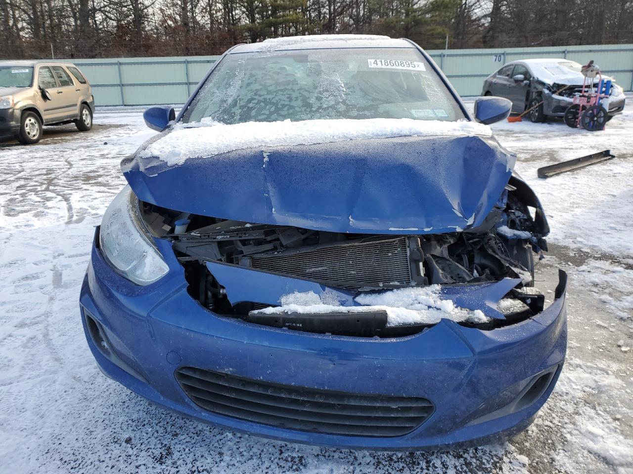 2017 Hyundai Accent VIN KMHCT4AE4HU253814 Copart auction photo, front end / minor dent/scratches damage thumbnail 5