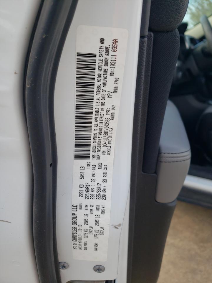 2014 Jeep Grand Cherokee VIN 1C4PJLAB8EW143506 Copart auction photo, front end damage thumbnail 13