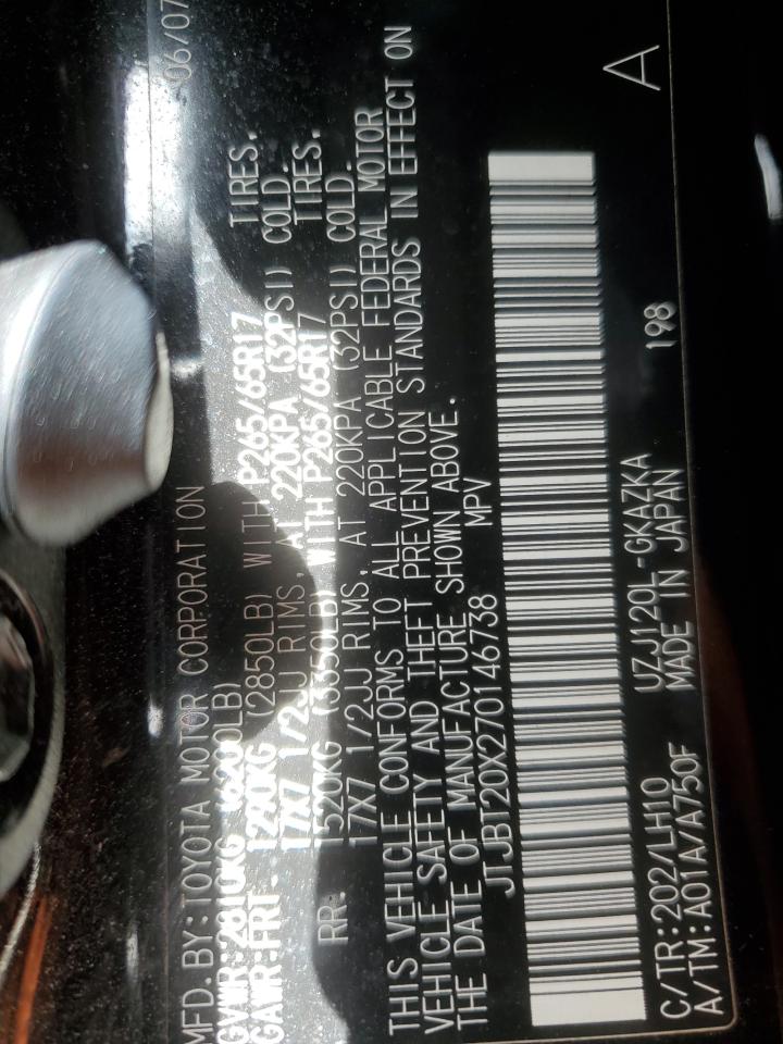 2007 Lexus GX VIN JTJBT20X270146738 Copart auction photo, front end / side damage thumbnail 13
