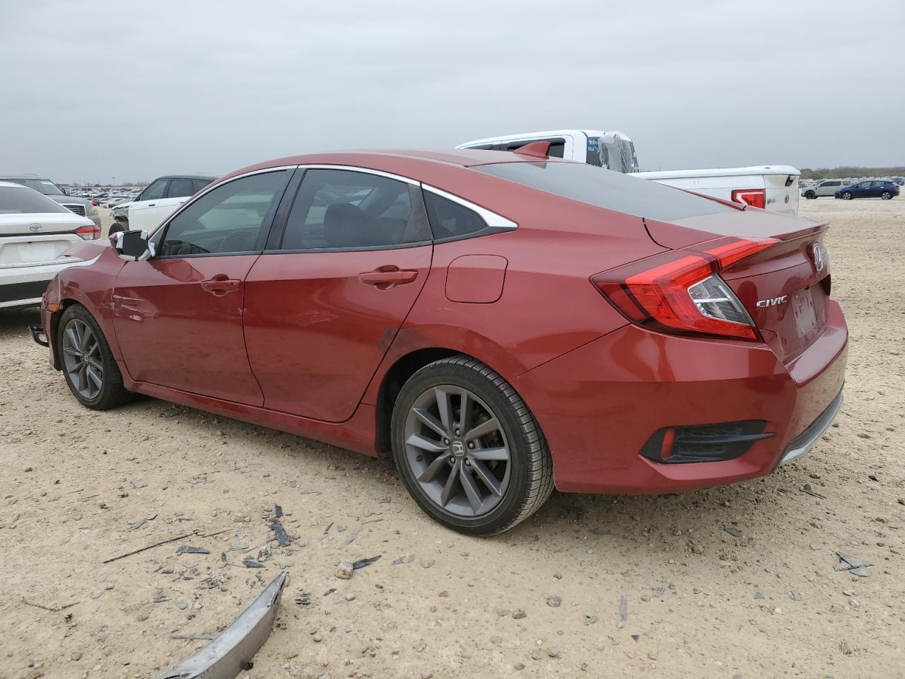 2019 Honda Civic VIN 19XFC1F3XKE019111 Copart auction photo, front end / minor dent/scratches damage thumbnail 2