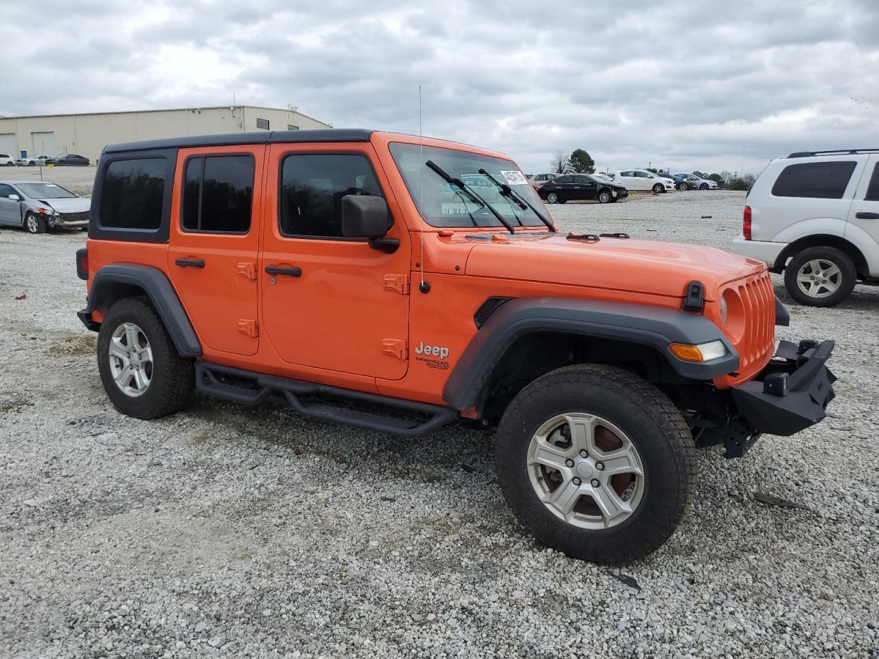 2020 Jeep Wrangler VIN 1C4HJXDG0LW216819 Copart auction photo, side damage thumbnail 4
