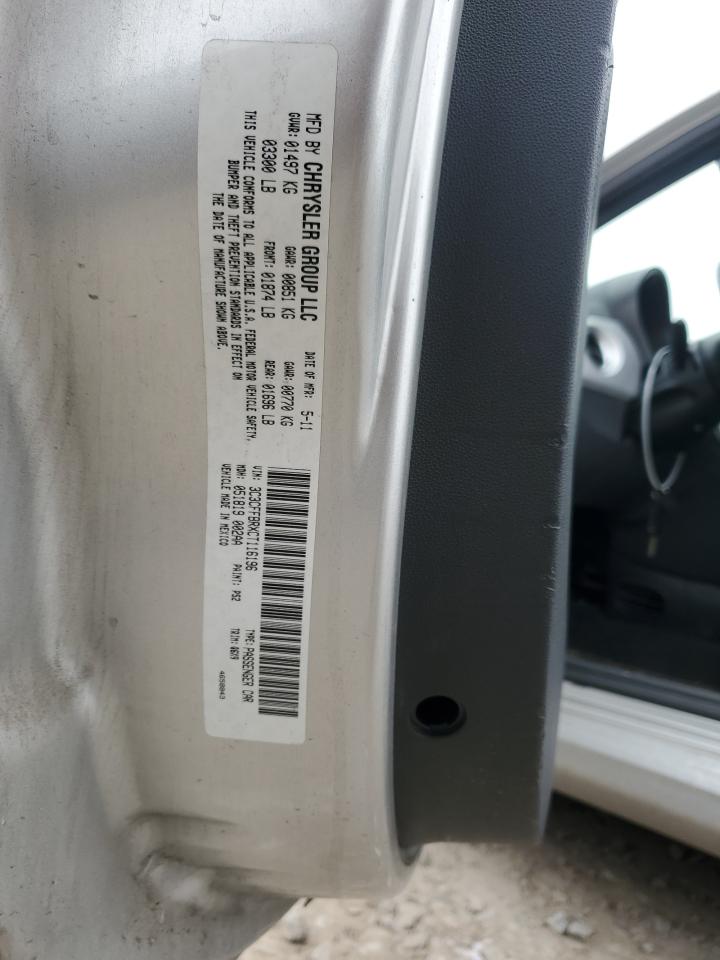 2012 Fiat 500 VIN 3C3CFFBRXCT116196 Copart auction photo, side damage thumbnail 12