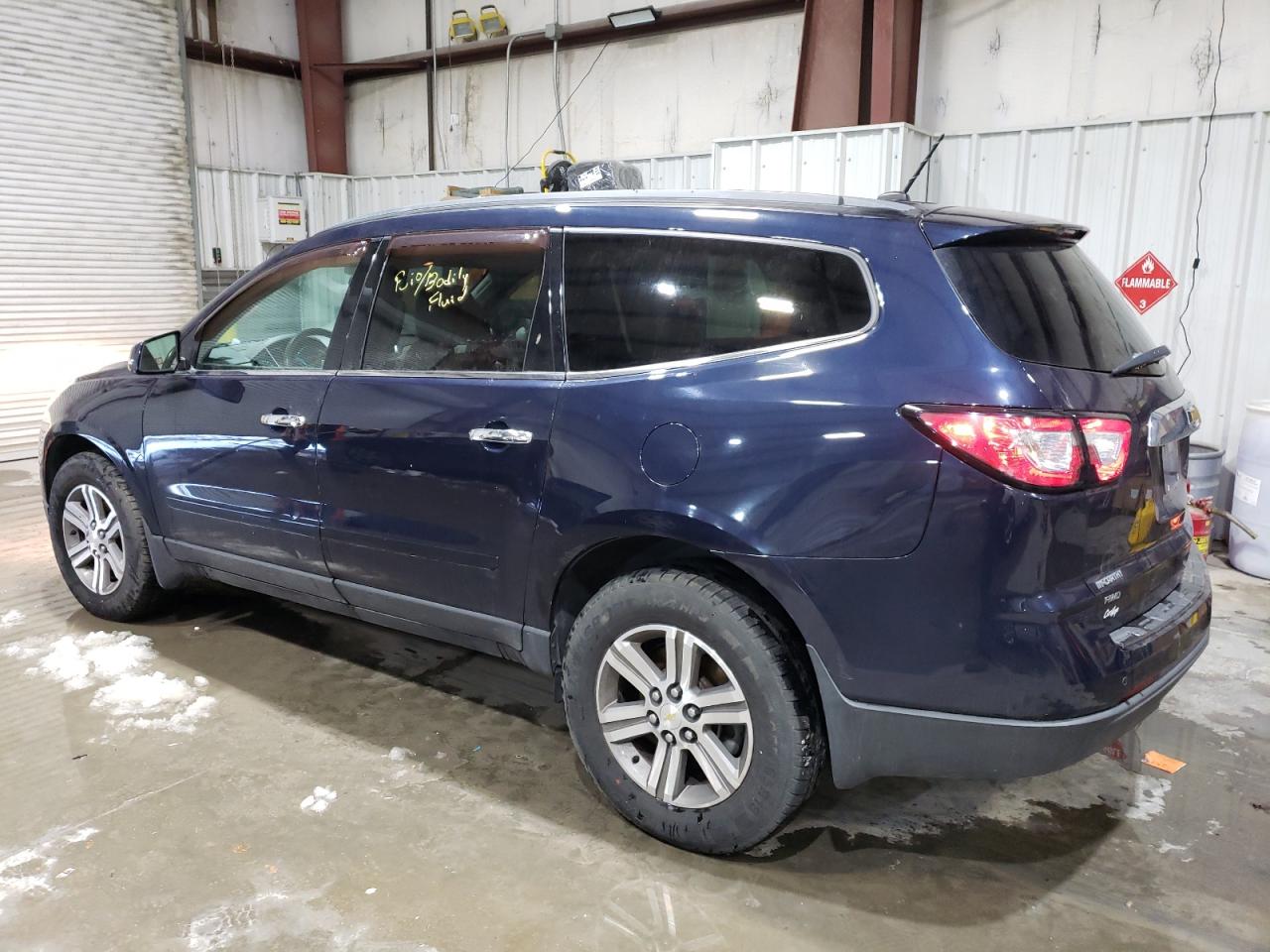 2015 Chevrolet Traverse VIN 1GNKVHKDXFJ267696 Copart auction photo, front end / hail damage thumbnail 2