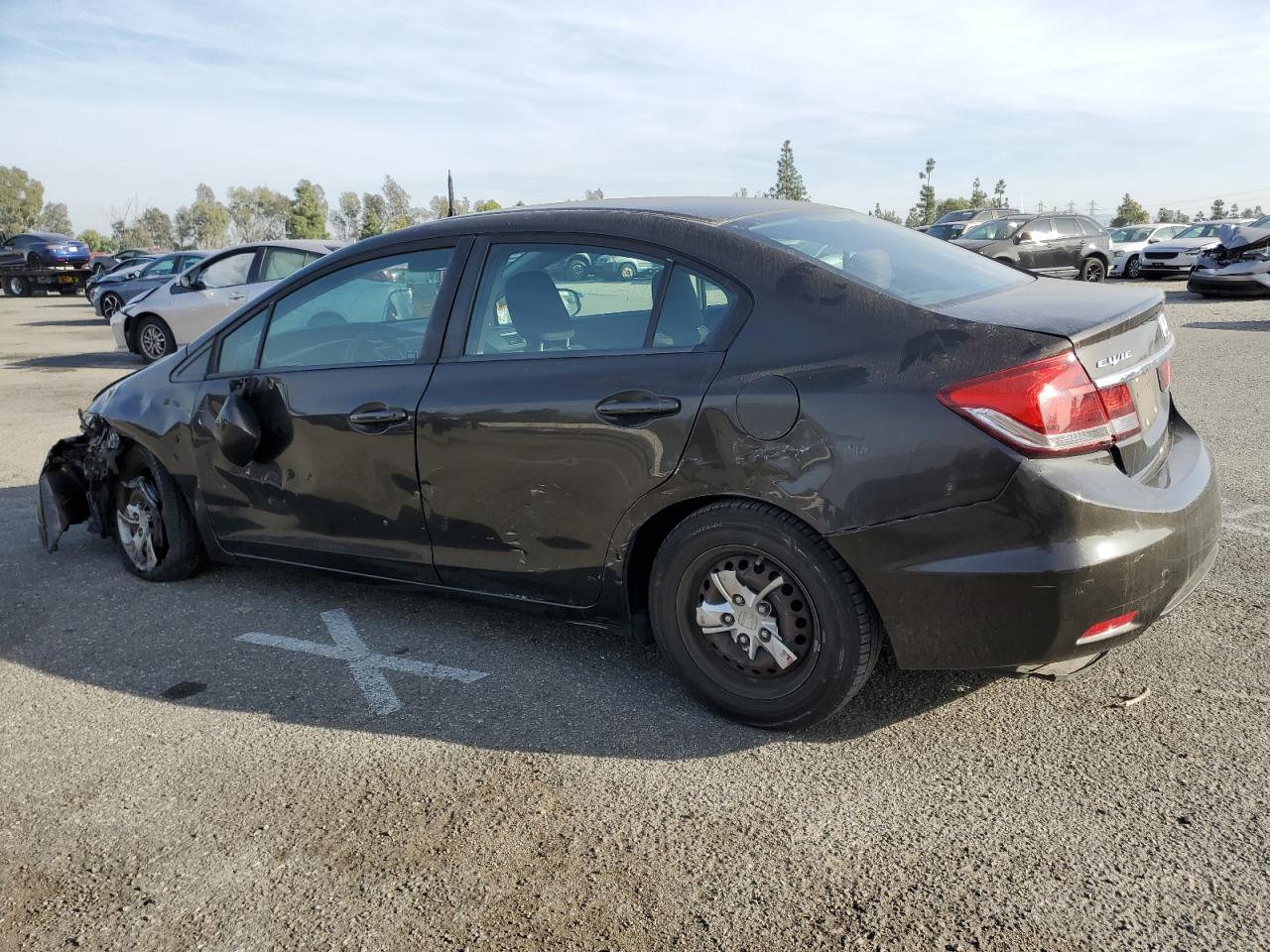 2013 Honda Civic VIN 19XFB2F55DE243500 Copart auction photo, all over damage thumbnail 2
