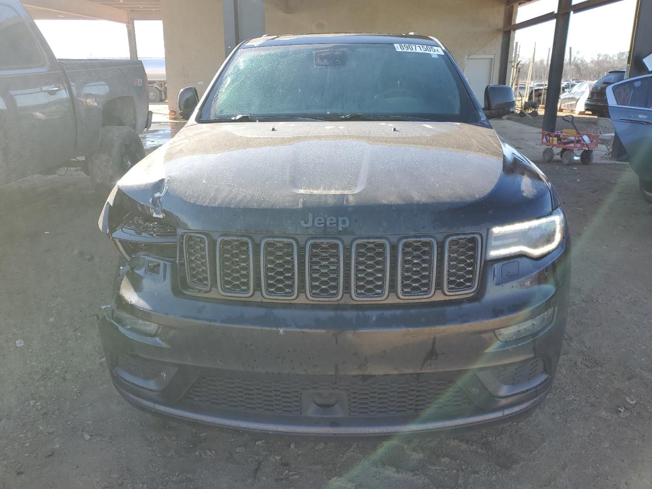2019 Jeep Grand Cherokee VIN 1C4RJFCG9KC637633 Copart auction photo, front end / side damage thumbnail 5