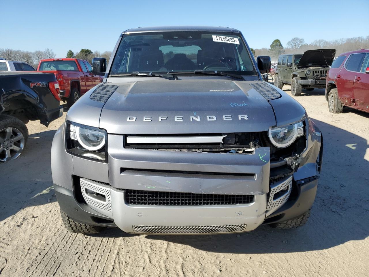 2020 Land Rover Defender VIN SALEJ7EX5L2020098 Copart auction photo, front end / minor dent/scratches damage thumbnail 5