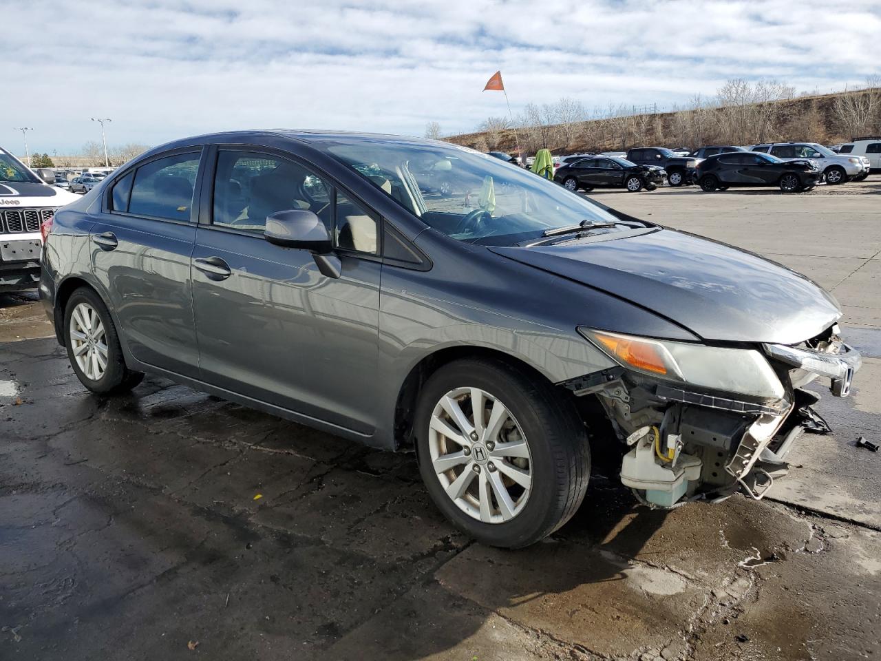2012 Honda Civic VIN 2HGFB2F89CH317998 Copart auction photo, front end damage thumbnail 4