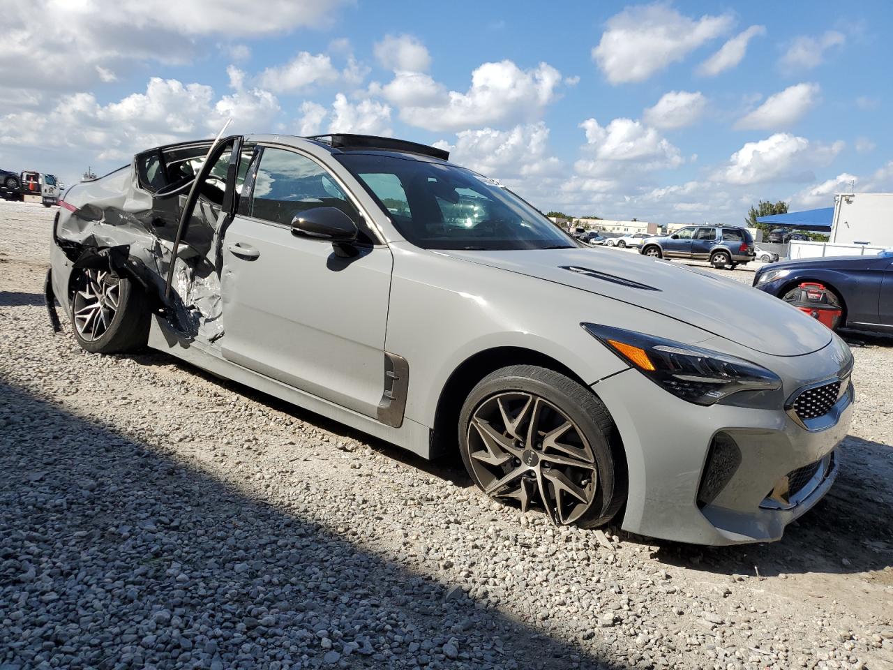 2023 KIA Stinger VIN KNAE35LD7P6137191 Copart auction photo, all over damage thumbnail 4