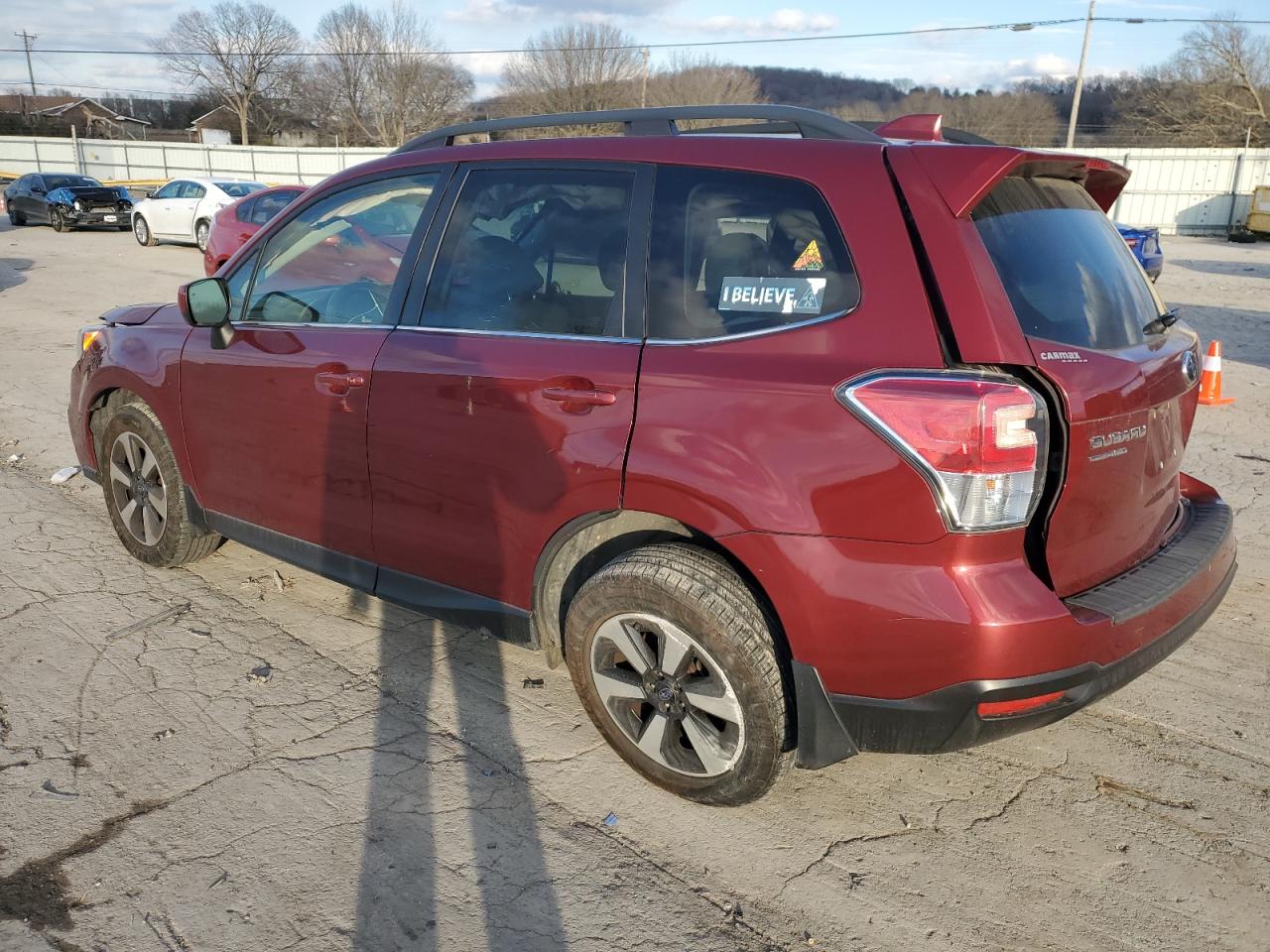 2018 Subaru Forester VIN JF2SJALC2JH518259 Copart auction photo, side / rear end damage thumbnail 2