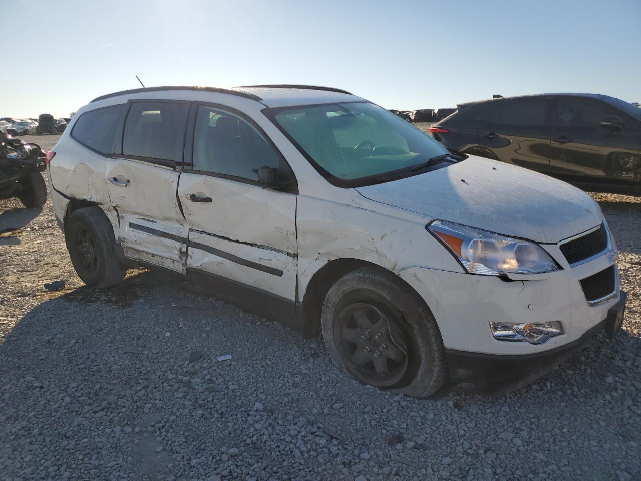 2011 Chevrolet Traverse VIN 1GNKREED0BJ255632 Copart auction photo, side / rear end damage thumbnail 4