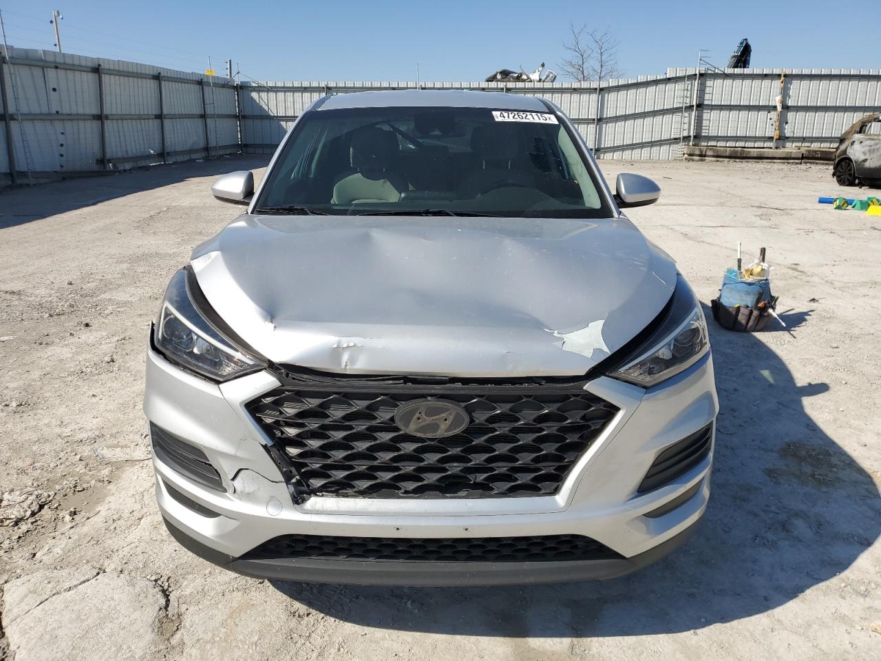 2019 Hyundai Tucson VIN KM8J23A42KU888873 Copart auction photo, front end / side damage thumbnail 5