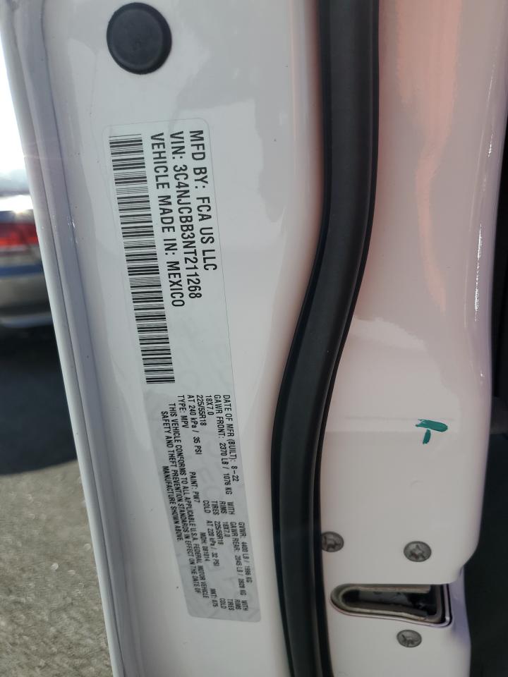 2022 Jeep Compass VIN 3C4NJCBB3NT211268 Copart auction photo, water/flood damage thumbnail 13