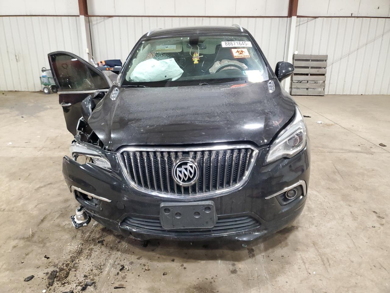 2017 Buick Envision VIN LRBFXBSA7HD220438 Copart auction photo, front end / side damage thumbnail 5