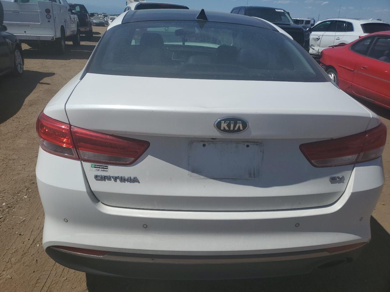 2017 KIA Optima VIN 5XXGU4L39HG161473 Copart auction photo, front end damage thumbnail 6