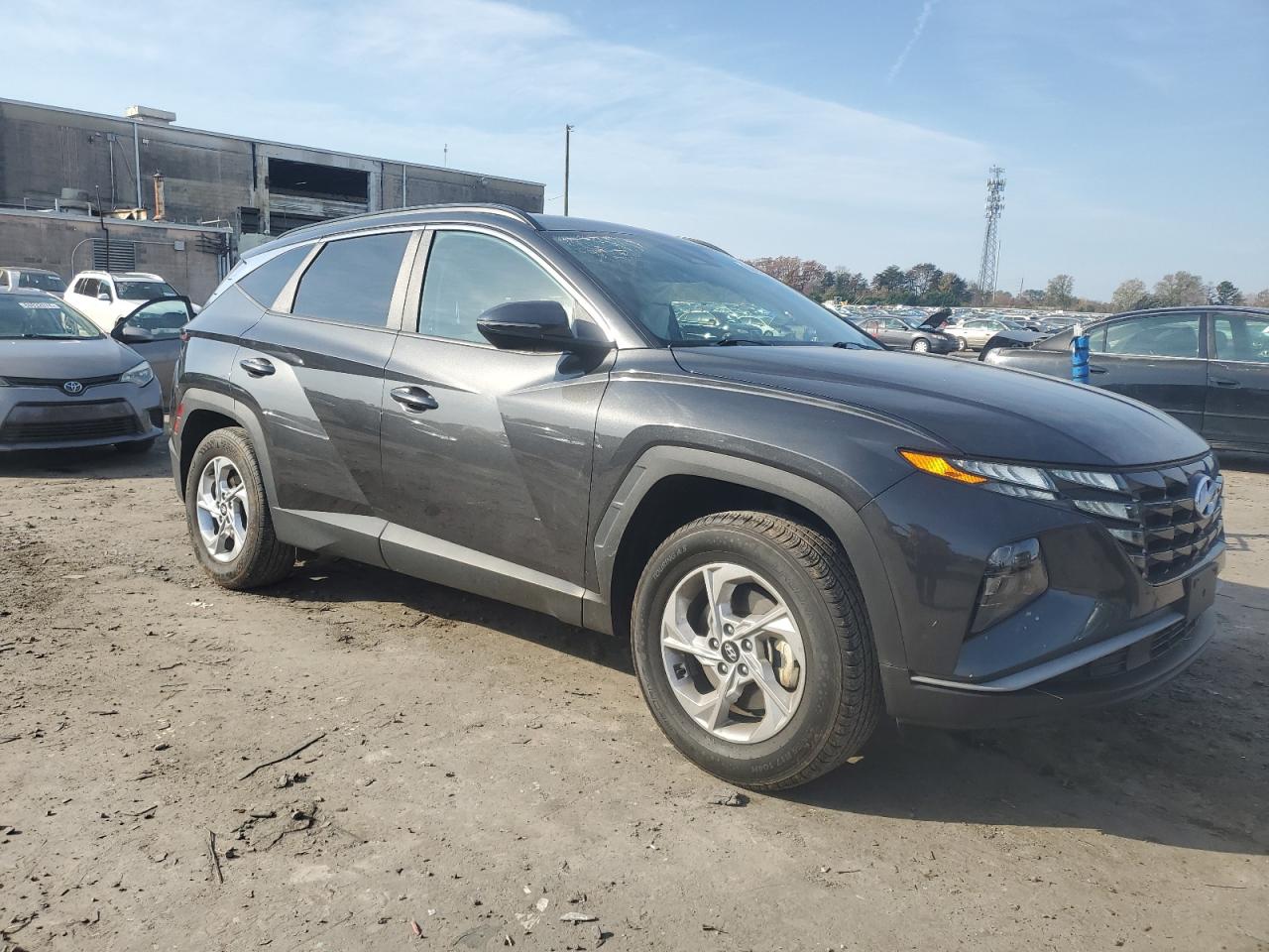 2023 Hyundai Tucson VIN 5NMJBCAE5PH196022 Copart auction photo, side / rear end damage thumbnail 4
