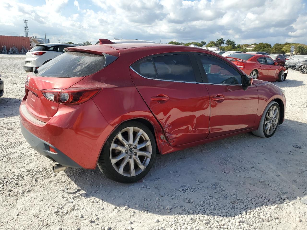 2015 Mazda 3 VIN JM1BM1M38F1255828 Copart auction photo, side damage thumbnail 3