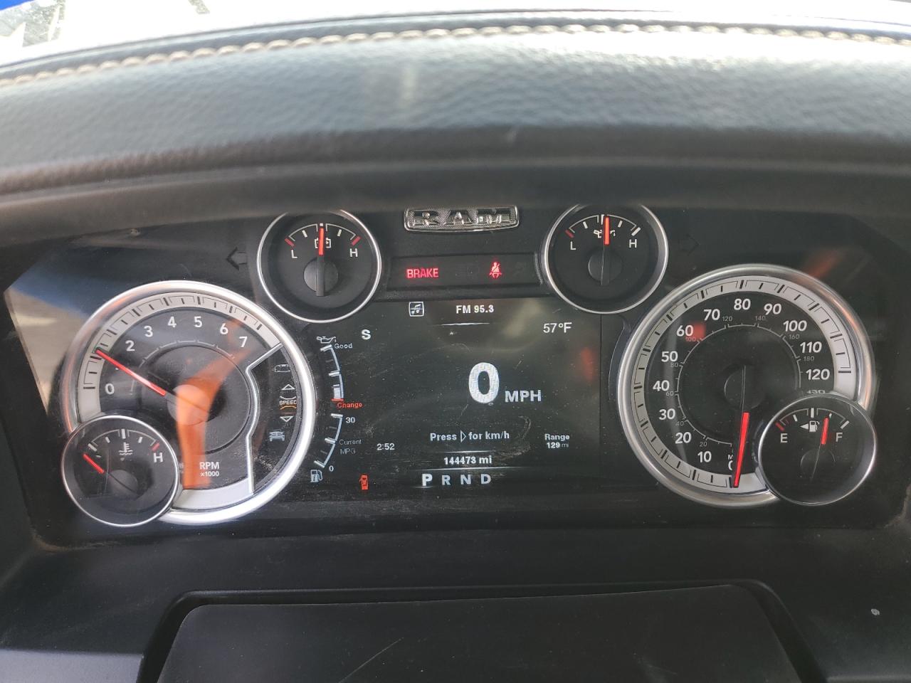 2014 RAM 1500 VIN 1C6RR7NT4ES176156 Copart auction photo, front end / undercarriage damage thumbnail 9