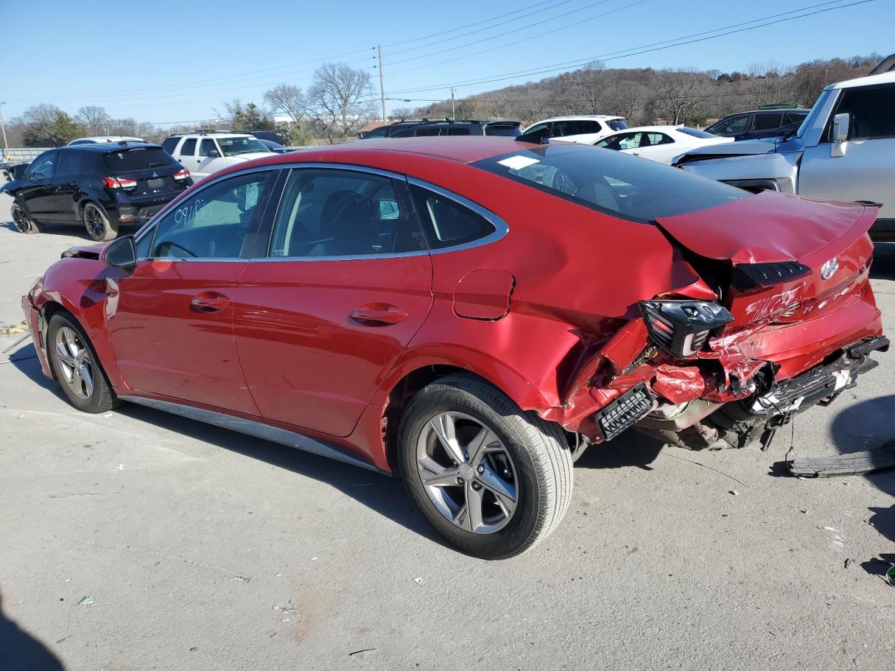 2021 Hyundai Sonata VIN 5NPEG4JA9MH091830 Copart auction photo, front end / rear end damage thumbnail 2