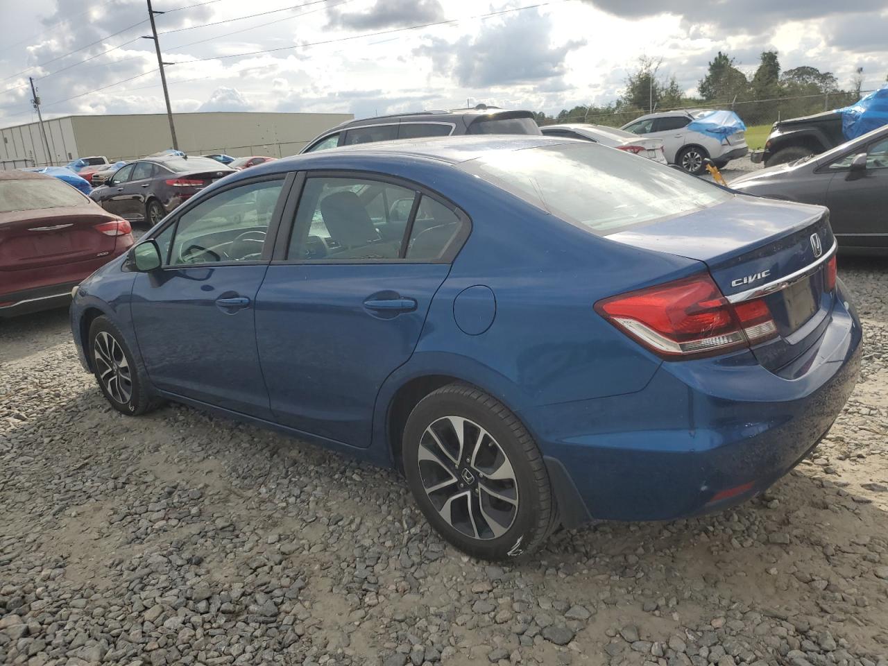 2013 Honda Civic VIN 2HGFB2F86DH517772 Copart auction photo, front end / top/roof damage thumbnail 2