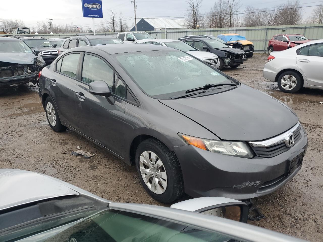 2012 Honda Civic VIN 2HGFB2F56CH606679 Copart auction photo, mechanical / front end damage thumbnail 4