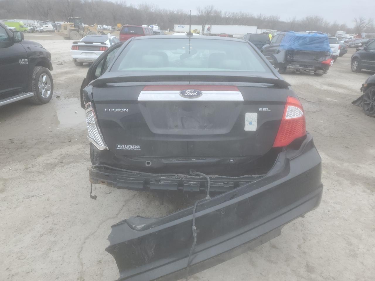 2010 Ford Fusion VIN 3FAHP0JA6AR388462 Copart auction photo, side / rear end damage thumbnail 6
