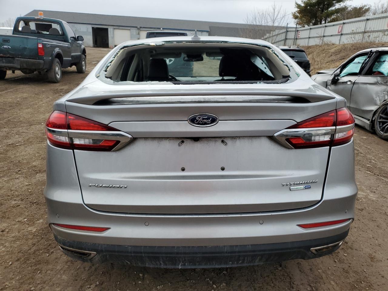 2020 Ford Fusion VIN 3FA6P0D97LR175841 Copart auction photo, front end / side damage thumbnail 6