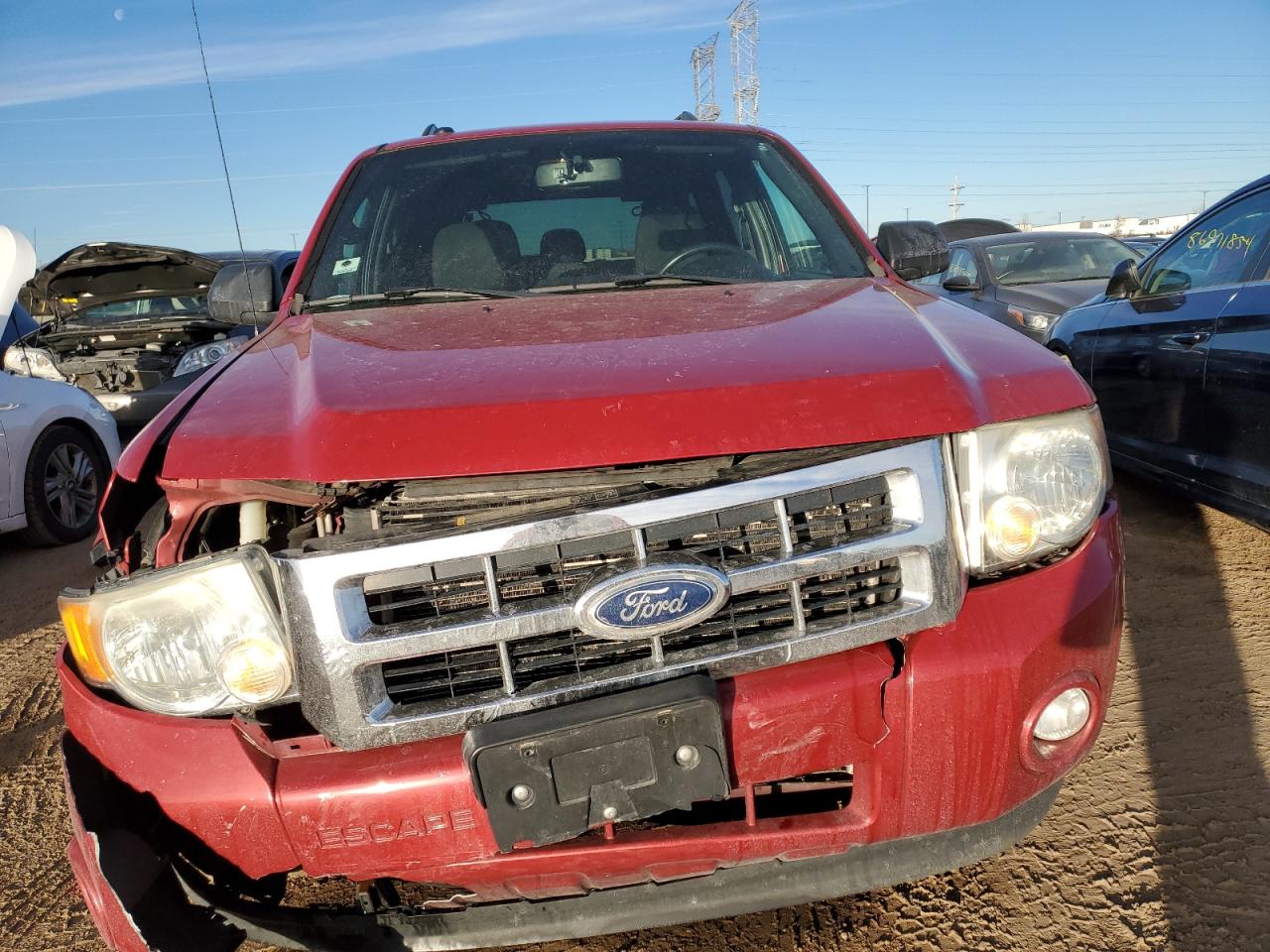 2011 Ford Escape VIN 1FMCU0DGXBKA42641 Copart auction photo, front end damage thumbnail 5